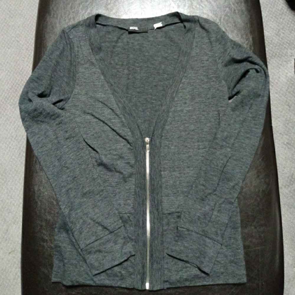 BDG Dark Grey zipup cardigan